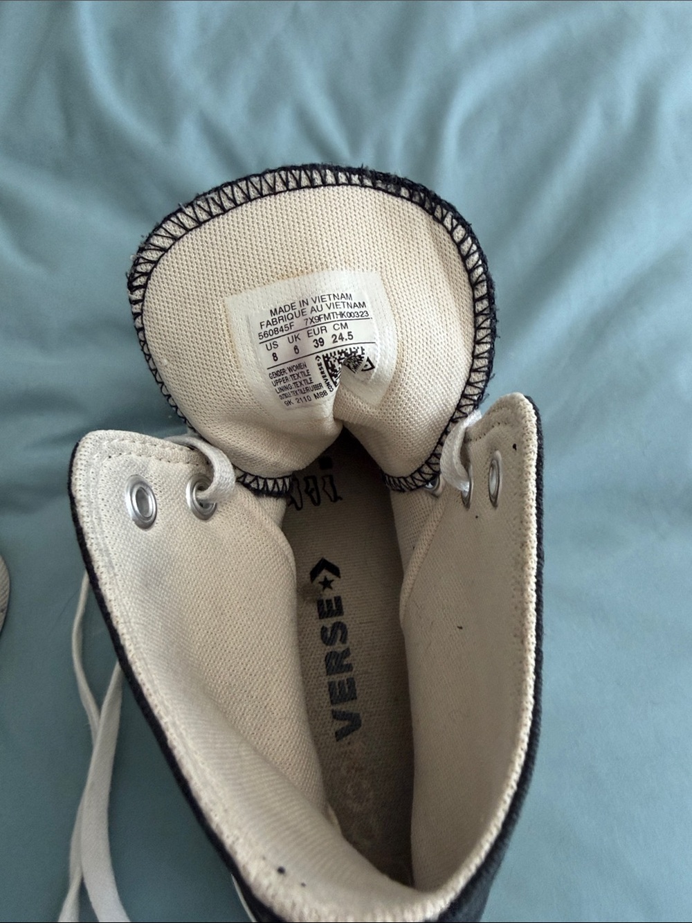 Converse Black & White High-Top Sneakers - Picture 3 of 5